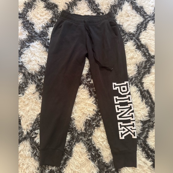 PINK Victoria's Secret Black women Joggers - Picture 1 of 6